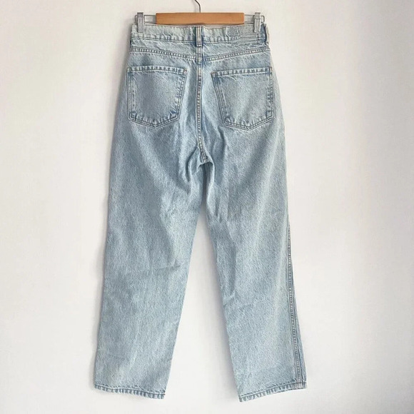 Revice Light Wash Blue Straighr leg Asymmetrical Waist Jeans 28 - Picture 4 of 6